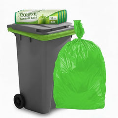 Amazon Brand - Presto! Garbage Bags | XXXL | 30 Count | 10 Bags x 3 Rolls | 42 x 48 In | For Dry & Wet Waste | Black