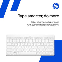 HP 350 Compact Multi-Device Bluetooth Wireless Keyboard; Spill Resistant; Swift Pair; OS Auto-Detection, LED Indicator, Battery Life Up to 24 Months, 3 Years Warranty