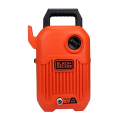 BLACK+DECKER BEPW1600 1300W 1600 PSI 110 Bar Pressure Washer for Car, Bike, Home & Garden Cleaning Use with Multiple Accessories Included, 1 Year Warranty, Orange & Black