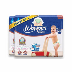 Wowper Easy Pants Baby Diaper | Medium Size Diapers | Diapers with Wetness Indicator | Upto 12 Hrs Absorption | 7-12 Kg | 34 Counts