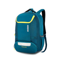 American Tourister Bowie The Outdoor Backpack In Teal - 35 Litre Capacity, 17" 5 Compartment Laptop Backpack Compartment, External Bottle Holder, And Shoe Compartment And, Green
