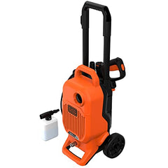 BLACK+DECKER BEPW1600 1300W 1600 PSI 110 Bar Pressure Washer for Car, Bike, Home & Garden Cleaning Use with Multiple Accessories Included, 1 Year Warranty, Orange & Black