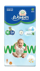 Wowper Easy Pants Baby Diaper | Medium Size Diapers | Diapers with Wetness Indicator | Upto 12 Hrs Absorption | 7-12 Kg | 34 Counts