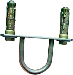 A. Y .S Heavy Duty Metal D Hook for Ceiling Fan, Jhoomer, Chandelier, Baby Swing & Ropes | Gold Finish Hanging Hook with Fasteners (1 D Hook + 2 Anchors)