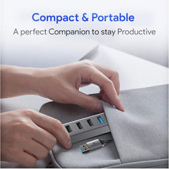 Amkette 7-in-1 Type C Hub/Docking Station for Laptop, USB hub Type c with 100W Power Delivery, 4K HDMI Output, USB 3.0, USB 2.0, SD/TF Card Reader, USB c hub for MacBook, Windows Laptops