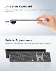 seenda SKM64-3 Wireless Bluetooth Keyboard Mouse Combo for Windows and Mac