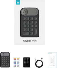 HUION Keydial Mini K20 Bluetooth 5.0 Express Key Remote Control Shortcut Keyboard with Dial 18 Customized Keys for Graphic Tablets, MAC, Laptop, Phone Surface PRO