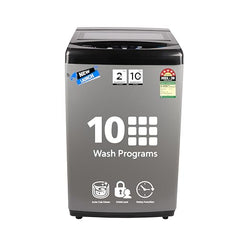 Midea 7.5kg 5-Star Top Load | Fully Auto | Hydrowave Stainless Tub | 10 Programs | 700 RPM | Intelligent Sensors | Auto Tub Clean | Magic Filter | Child Lock | Glass Lid | (MWMTL075FP1ENIG, Inox Grey)