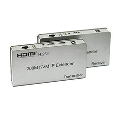 Tobo HDMI KVM Extender Cat5e/6 Rj45 60M USB HDMI KVM Switch Extension Sharing USB Mouse Keyboard Loop IR Compatible with PS-3 PS-4 X-box PC TV-TD-553H.