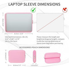 Meyaar Laptop Sleeve 13 Inch with Accessory Pouch, Soft Plush Fur Lined Zipper Case for MacBook Air 13.6” M2/M3/M4/M5, Pro 13”/14” M1–M5, Neo 13 (Black, for 13"/13.3" MacBook)