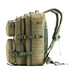 TRIPOLE Force Plus Tactical Army 50 Litre Bag & Backpack with Laser-cut MOLLE (50 Litres Black)