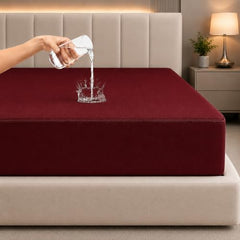 La Verne 100% Waterproof Premium Cotton Feel Mattress Protector Queen Size 78 x 60 Inches | Breathable and Hypoallergenic Ultra Soft Fitted Bed Protector Cover