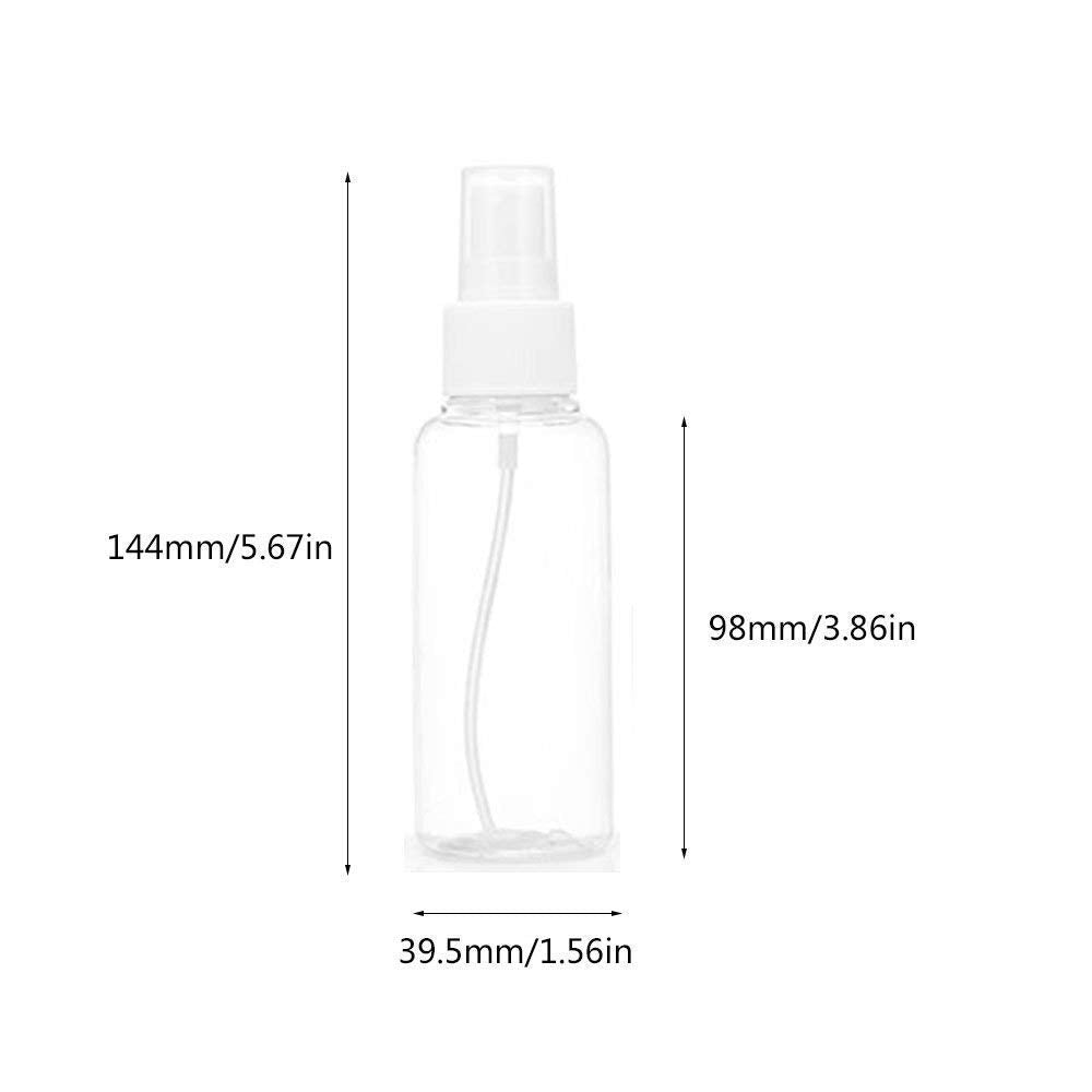 SYGA 100ml Transparent Plastic Spray Bottle Cosmetics Bottle Empty Bottle,Portable Fine Wist Spray Bottle (10 Pieces, 100MlBottle_10)