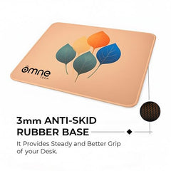 omne TECH Mousepad for Desk | Smooth Waterproof Surface, Anti-Slip Rubber Base, Durable & Comfortable Mouse Pad for Office, Laptop & Computer (Abstract Leaf Patten)