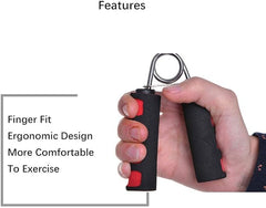 MOMISY Foam Hand Grip Strengthener/Training/Hand Exercise/Hand Gripper/Forearm Exerciser for Finger Exercise/Gym Workout Equipment to Use in Home and Gym for Men/Women (Red)