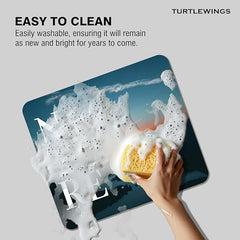 TURTLEWINGS | Mousepad |Aesthetic Strawberry Mousepad – 22x18 cm, 3mm Thick | Abstract Design Non-Slip Rubber Base | Office, Study & Gaming Use | Premium Smooth Surface 2 (Design 08)