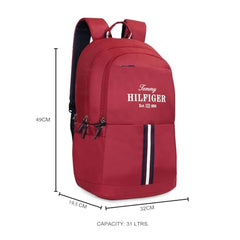 Tommy Hilfiger Laptop Backpack Elbert - Navy | Backpack for School, College and work | Water-Resistant, Fits 15-inch Laptop, with Rain Cover, Trolley Holder & 1-Year Warranty | 31L Capacity