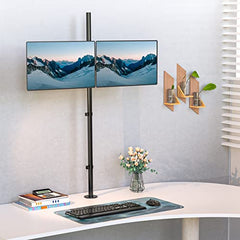 WALI Triple Monitor Mount, Three Desk Mount Fits 13-27in Screens,Holds up to 22lbs, Multiple Monitor Stand with Tilt, Swivel, Rotation, VESA 75x75,100x100mm(M003S), Black