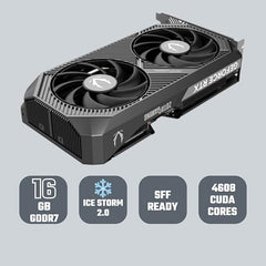 ZOTAC Gaming GeForce RTX 5060 Twin Edge 8GB Graphics Card - Black | 8 GB | DLSS4 | GDDR7 | PCIE 5.0 | SFF Ready | 3840 CUDA Cores | ZT-B50600E-10M | Only Graphics Card with 5 Year Warranty