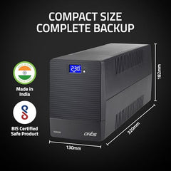 Artis Powersafe 1500VA LCD Line Interactive UPS for Personal Computers, Desktop PCs, Laptops, Routers, Networking Devices and Gaming Consoles