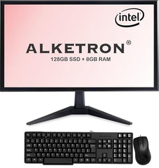 ALKETRON All-in-One Desktop PC- 20-Inch Display, 16GB RAM, 512GB SSD, Intel Processor, UHD 4K Graphics, WiFi 6, BT 5.2, Windows11 + MS Office(Lifetime), 1+3 Year Warranty(Standard+ Edition 2026 Model)