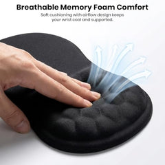TECPHILE Mouse Pad Wrist Support with Massage Design, Ergonomic Dog Paw Mouse Mat, Pain Relief Memory Foam, Anti-Slip PU Base, Cushion Mousepad Wrist Rest for Gaming, Home, Office, Laptop, Computer