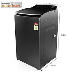 Whirlpool 9.5 kg Fully-Automatic Top Loading Washing Machine Appliance (360° BLOOMWASH PRO Heater 9.5, Graphite, In-built Heater)