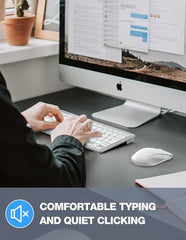 TECKNET Wireless Keyboard and Mouse Combo, Mini Cordless Computer Keyboard and Mouse Set 2.4GHz, Silent Adjustable 1600 DPI, Quiet Click, Lag-Free for Computer, Laptop, PC, Windows, Mac, Chrome OS
