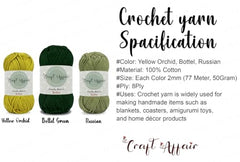 Craft Affair | Crochet Bloom Cotton Yarn 8ply (Each Color 2mm, 77Meter, 50Gram) 100% Pure Cotton | for Knitting Yarn | Craft & DIY Project: Grey, Pink, Off White