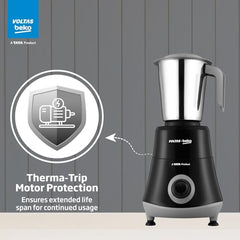 Voltas Beko, A Tata Product Powerfull 500 W Mixer Grinder with GrindX Technology (G5003HP-WH | 3 Jars | White)