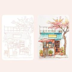 CRAFTMATE Pocket Watercolor Painting Book | Paint with Water Coloring Books for Teens and Adults | Travel Arts and Crafts Kit for Kids and Adults