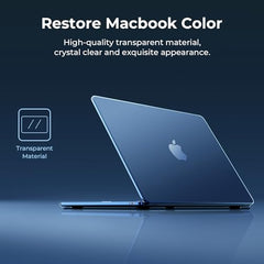 EooCoo Case for MacBook Air 15 inch M5 M4 M3 M2 2026-2023, Sparkly Clear