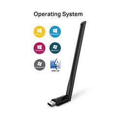 TP-LINK AC1300 Archer T3U Plus High Gain USB 3.0 Wi-Fi Dongle, Wireless Dual Band MU-MIMO WiFi Adapter with High Gain Antenna, Supports Windows 11/10/8.1/8/7/XP/MacOS