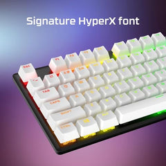HyperX PBT Keycaps – Full Key Set, Double Shot PBT Material, (Layout), (Keys), White (519T5AA#ABA)