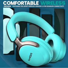 GameSir Newly Launches Echo Plus: Premium Over-Ear Wireless Bluetooth Headphones Deep Bass, Passive Noise Cancellation, Built-in Mic,5 Hours of Music & Talk Time, for Adults Men & Women (White)