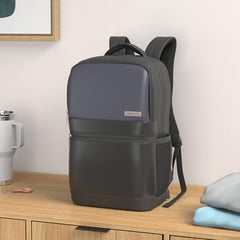 Lavie Sport 45cm Pioneer 24 Litres Laptop Backpack with Trolley Sleeve For Men & Women|Vegan Leather|Office Travel Backpack|Front organizer|Bottle Holder|Fits upto 14" Laptop