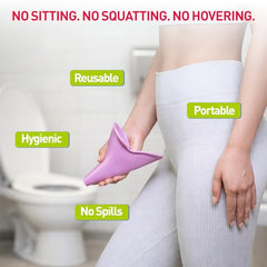 PeeBuddy Reusable Portable Stand and Pee Urination Device for Women - 1 Unit | Leak-proof Pee Funnels for Women, Girls | Public Toilets, Travel, Camping, Hiking and Outdoor Activities
