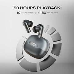 boAt Airdopes Prime 701 ANC, 46dB Hybrid ANC, 50Hr Battery, Real Spatial Audio,Multidevice Connect,App Support, Bluetooth Earbuds, TWS Ear Buds Wireless Earphones with mic (Titanium Blue)
