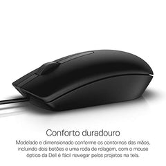 Dell Ms116 Scroll Wheel PC Wired Mouse for Pc/Mac 2-Way