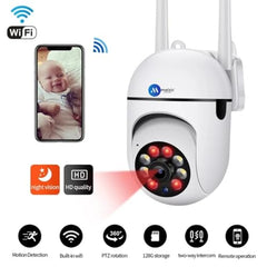 Maizic Smarthome Mini Fox 5MP UHD Wi-Fi Indoor CCTV Camera for Home with Color Night Vision, Motion Tracking, Two Way Talk and Multi Users View