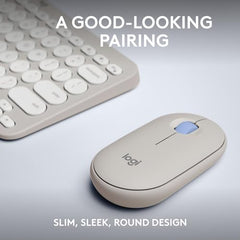 Logitech Pebble 2 Combo, Wireless Keyboard and Mouse, Quiet and Portable, Customisable, Logi Bolt, Bluetooth, Easy-Switch for Windows, macOS, iPadOS, Chrome -