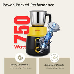 Prestige Delight Pro Mixer Grinder 750 W, 6 Jars, (1500 ml, 1000 ml, 1500 ml, 450 ml) (Purple)