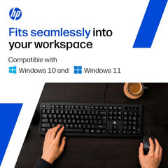 HP KM120 Wired Mouse and Keyboard Combo (AB3D0AA)