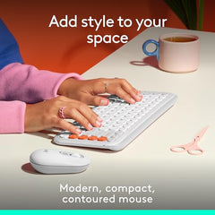 Logitech POP Mouse, Compact and Portable Wireless Bluetooth - Graphite | Compact, Portable, programmable Buttons, Quiet clicks, Easy-Switch for up to 3 Devices, Laptop, Tablet, PC - Rose