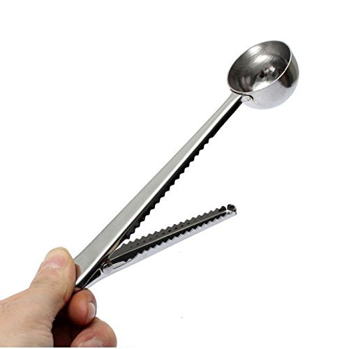 SYGA Stainless Steel Coffee Scoop Measuring Spoon and Coffee Bag Clip