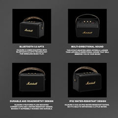 Marshall Kilburn II 36W Portable Bluetooth Speaker - Black & Brass