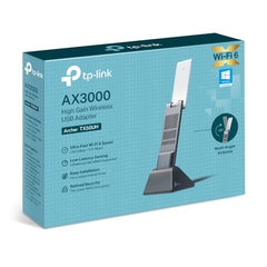 TP-Link AX1800 Wi-Fi 6 Dual Antennas High Gain Wireless USB 3.0 Adapter, Dual-Band, Auto Driver, MU-MIMO, Low- Latency, 1-Meter Cable, Supports Windows 10/11, Highly Secure WPA3 (Archer TX20U Plus)
