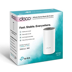 TP-Link Deco E4 Whole Home Wi-Fi Mesh System, Seamless and Speedy(AC1200) 1200Mbps Wireless, Works with Amazon Echo/Alexa, Router and WiFi Booster Replacement, Parental Control, Dual_Band