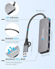 USB 3.0 to HDMI Adapter for Monitor 1080P@60Hz Display with 5Gbps High Speed Transmission, Support Extend & Mirror Mode, Compatible with Window Mac Laptop Desktop Projector TV