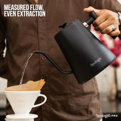 Sipologie Precision Electric Gooseneck Kettle 1000ml | 1°C Adjustable Temperature 40-100°C | Keep Warm | 304 Stainless Steel, No Plastic Contact | Pour Over Coffee & Tea | 1200W | 1 Year Warranty